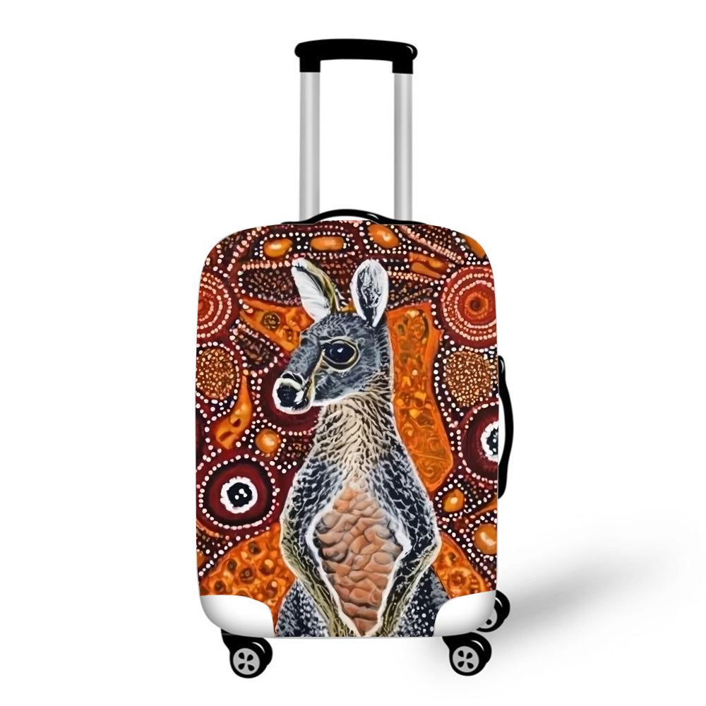 Aboriginal Wallaby Print Baggage Cover