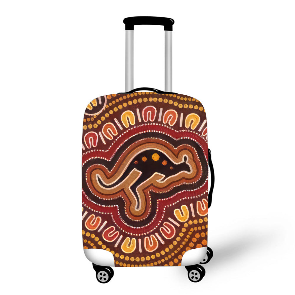 Aboriginal Kangaroo Print Baggage Cover