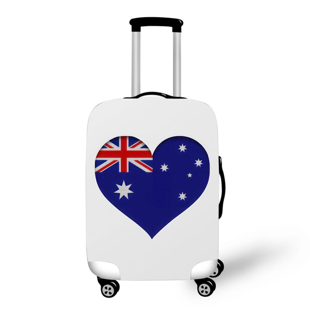 Australia Heart Flag White Baggage Cover