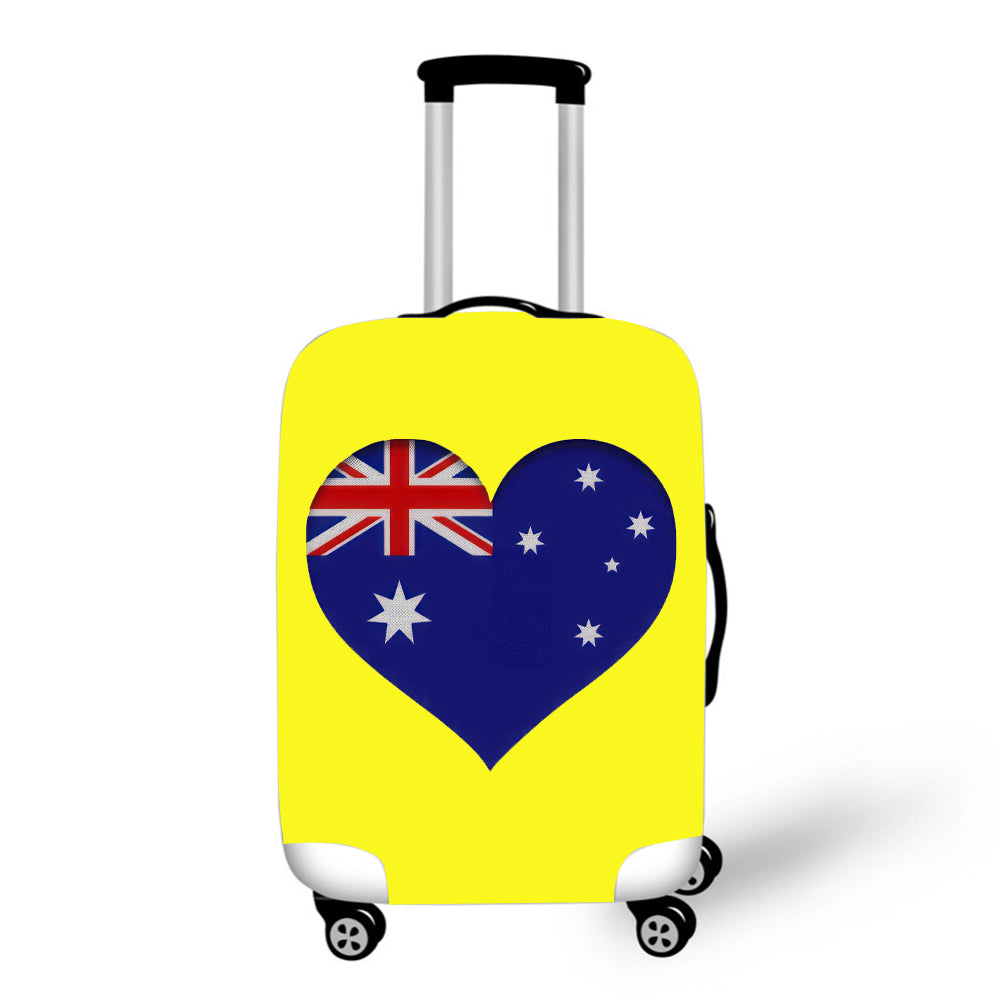 Australia Heart Flag Gold Baggage Cover