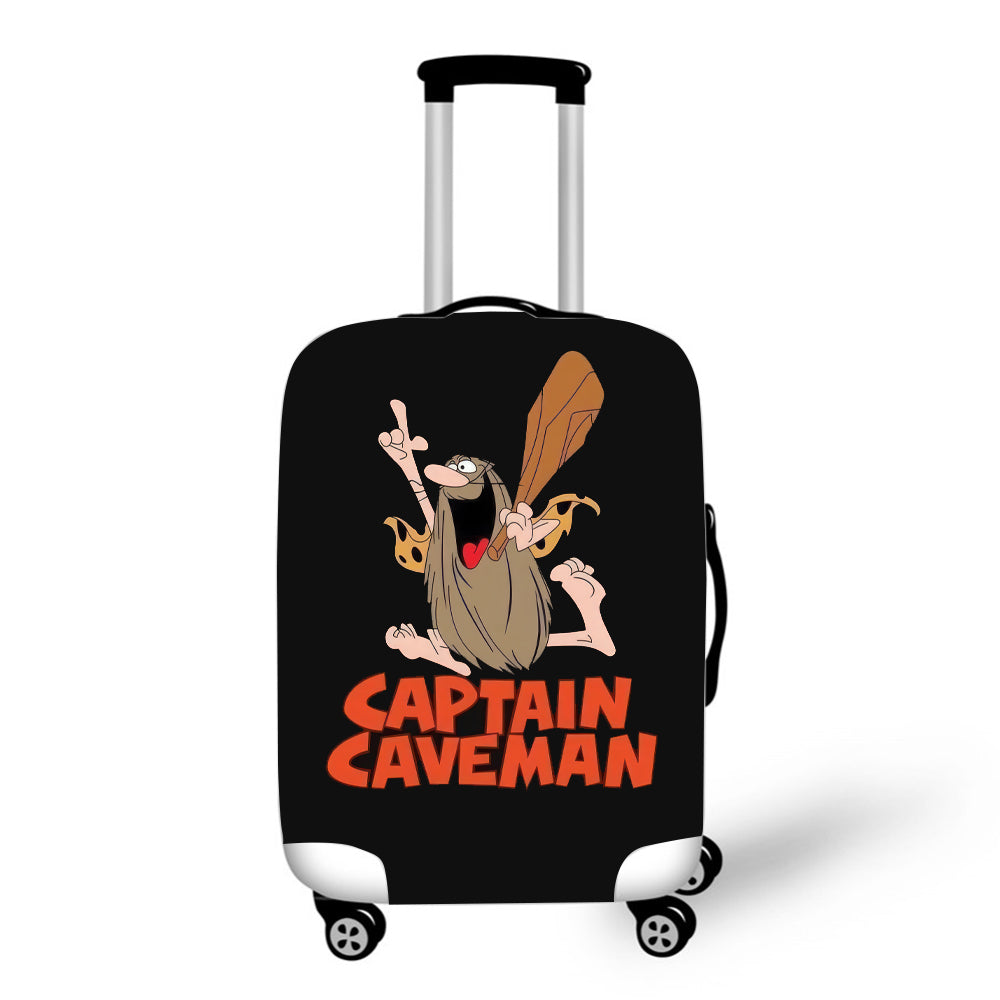 Captain Caveman Black Baggage Cover