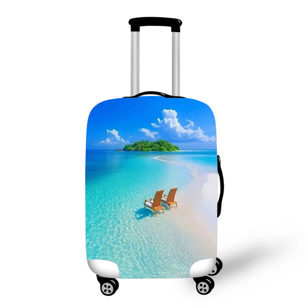 Deck Chairs on the Beach Baggage Cover