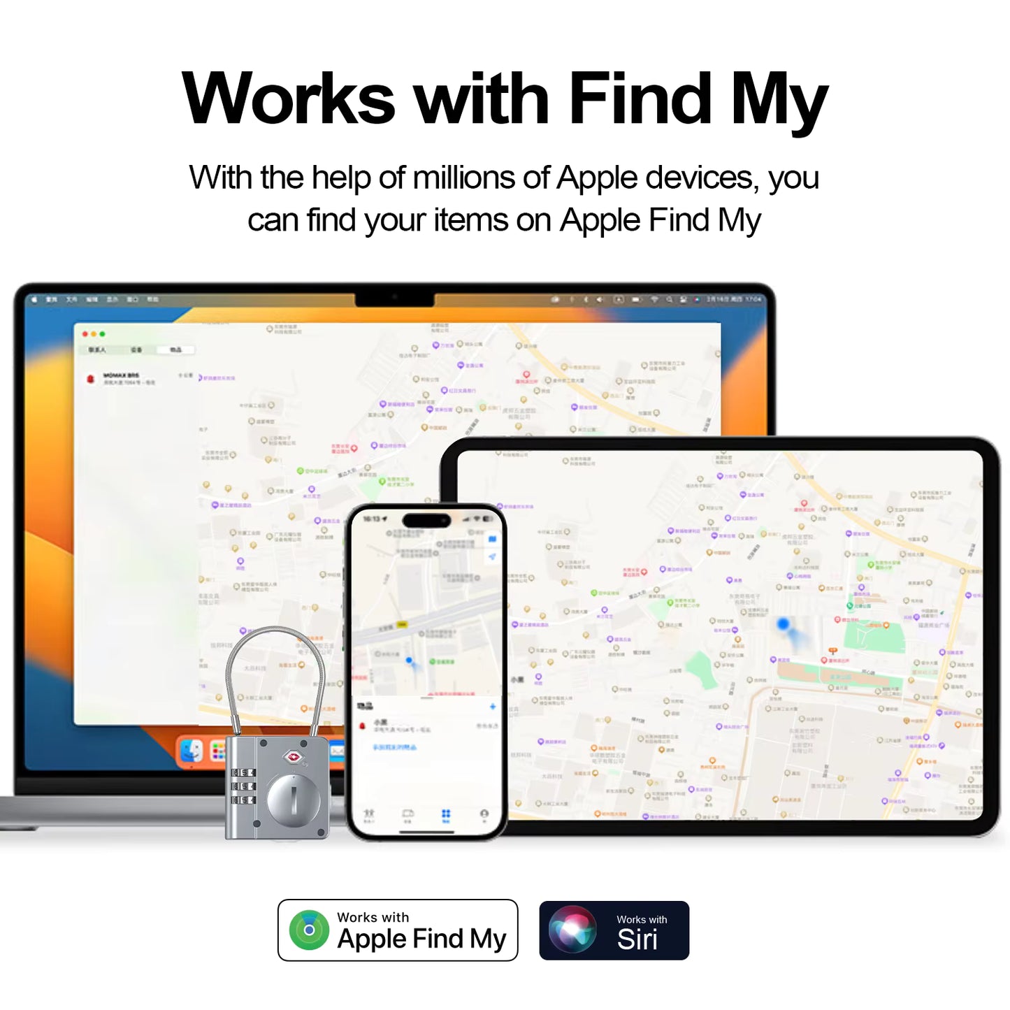 Travel Smartlock Padlock with Tracking