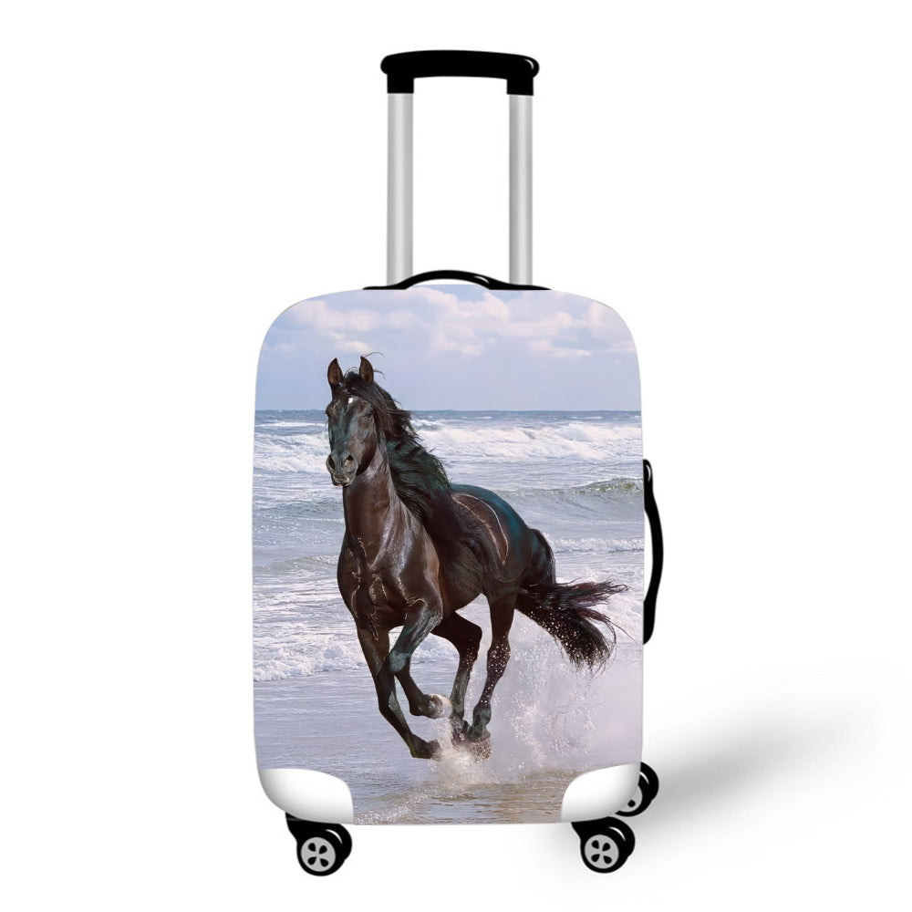 Horse Galloping on Beach Baggage Cover