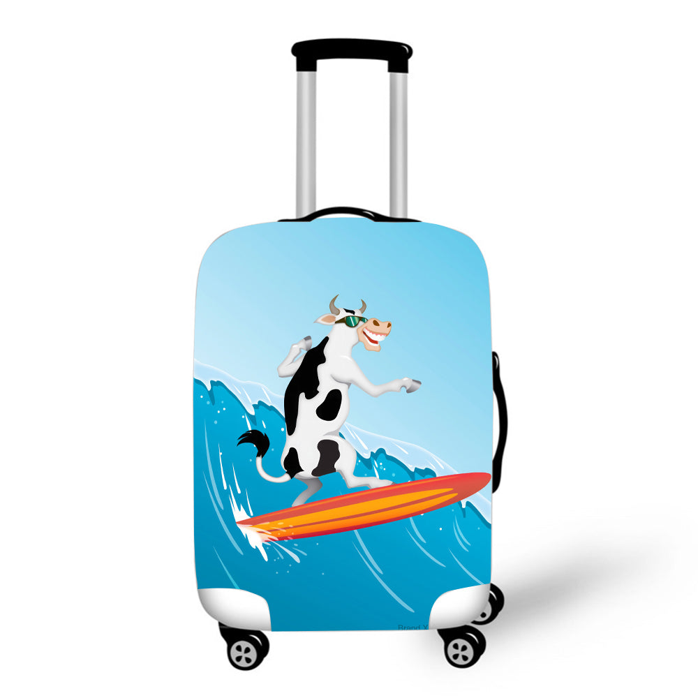 Surfing Cow Baggage Cover