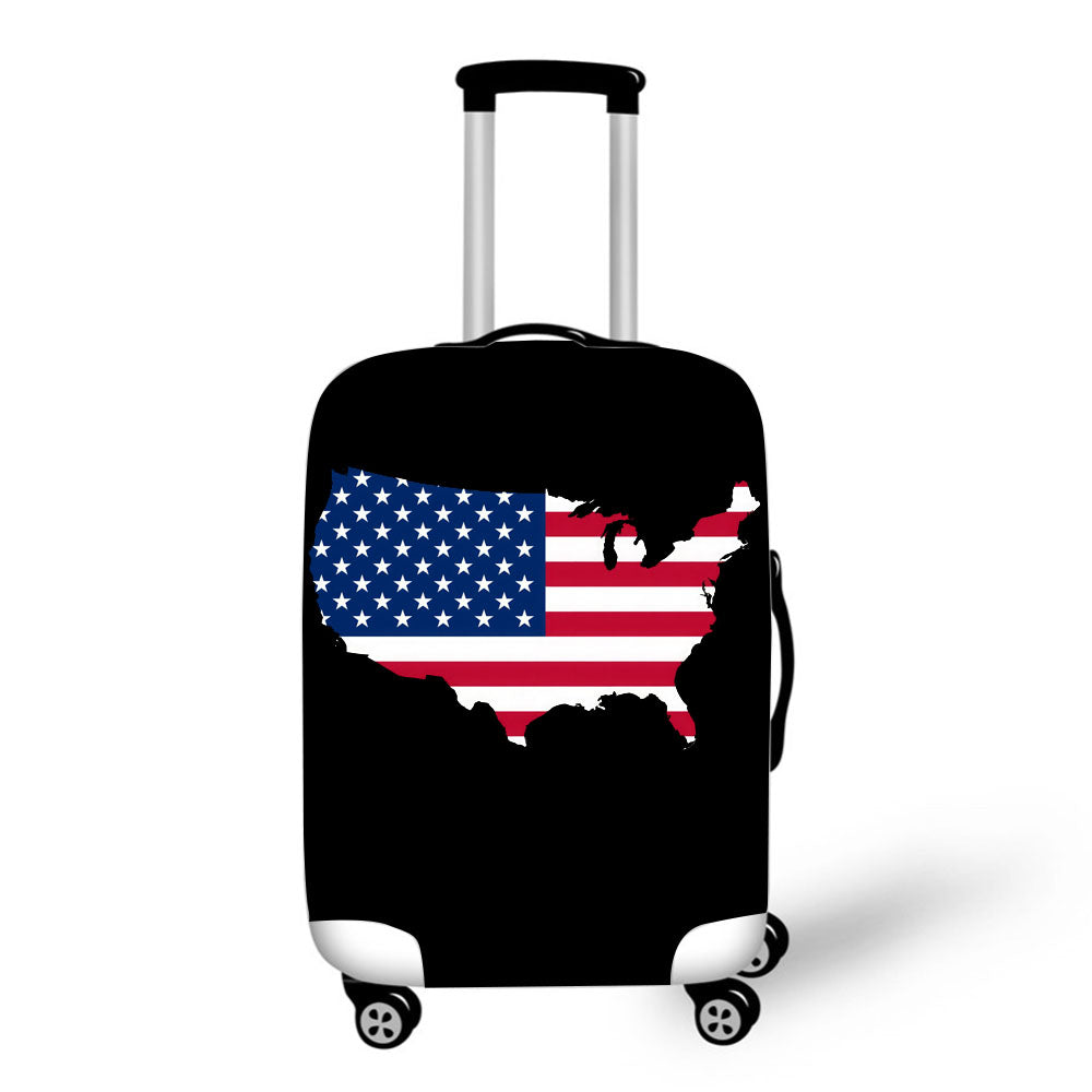 U S Map & Flag Baggage Cover