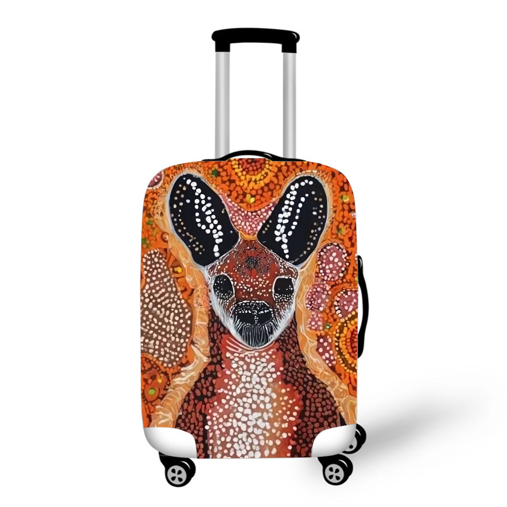 Aboriginal Kangaroo 2 Print Baggage Cover
