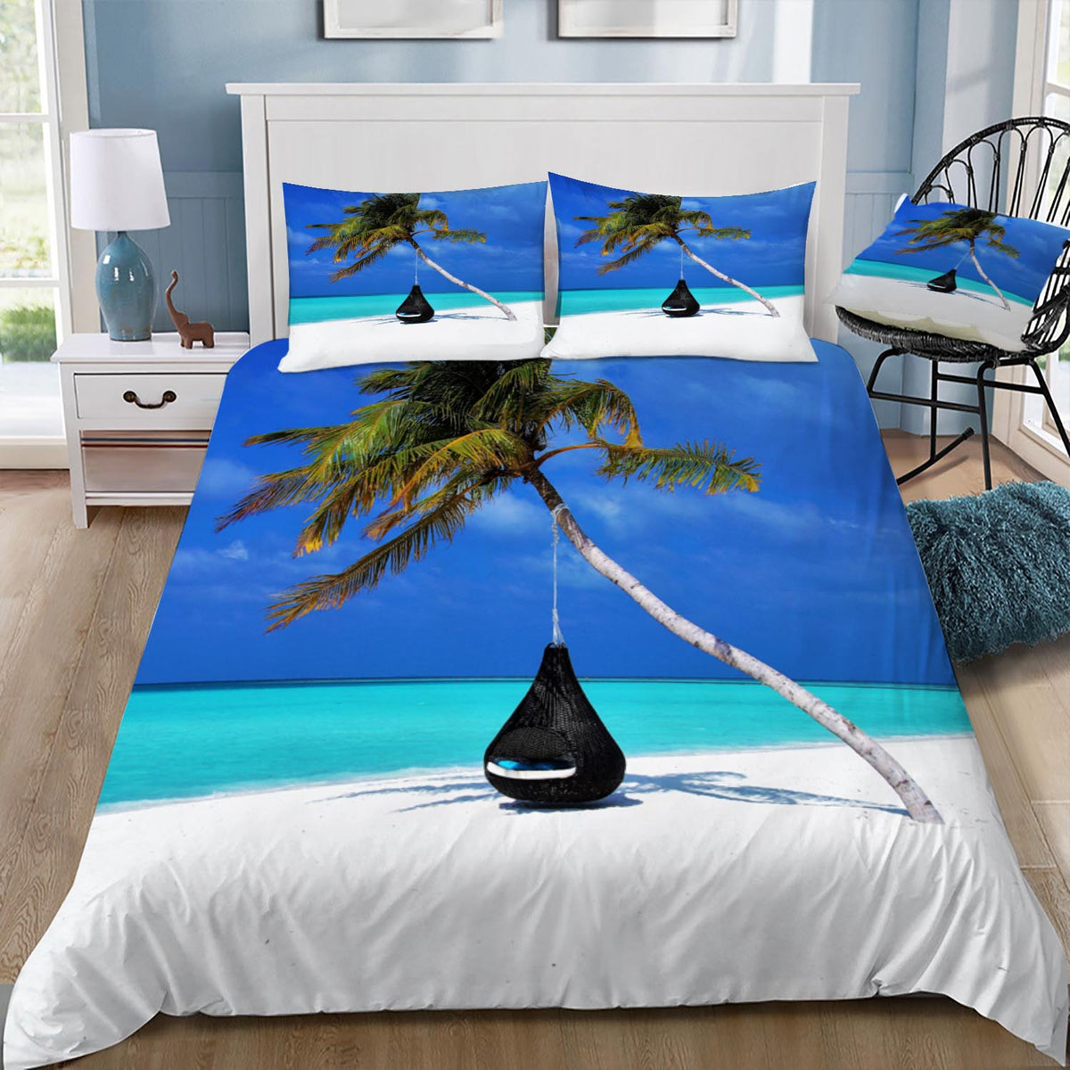 Tropical Paradise on a Beach Duvet / Doona Cover and 2 Pillow Slips
