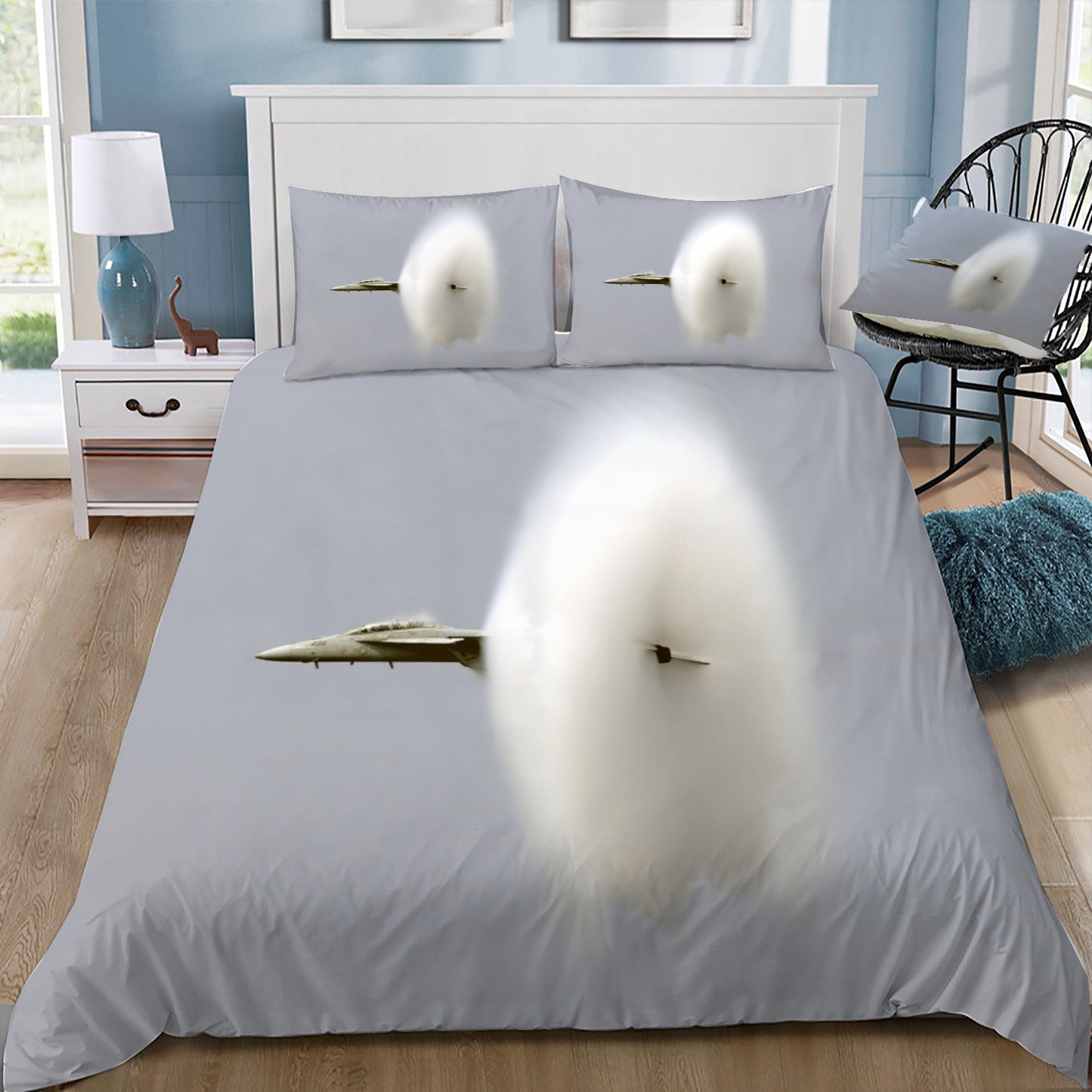 USN FA-18 Hornet Breaking the Sound Barrier Doona / Duvet Cover and 2 Pillow Slips