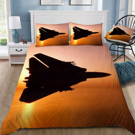 USN F-14 Tomcat Sunset Flight Doona / Duvet Cover and 2 Pillow Slips