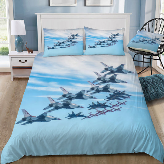 USA Blue Angels Thunderbirds & Canadian Snow Geese Aerobatic Teams Doona / Duvet Cover and 2 Pillow Slips