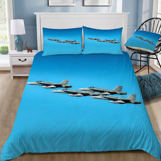 RAAF FA-18 Hornets in Flight 3 Doona / Duvet Cover and 2 Pillow Slips