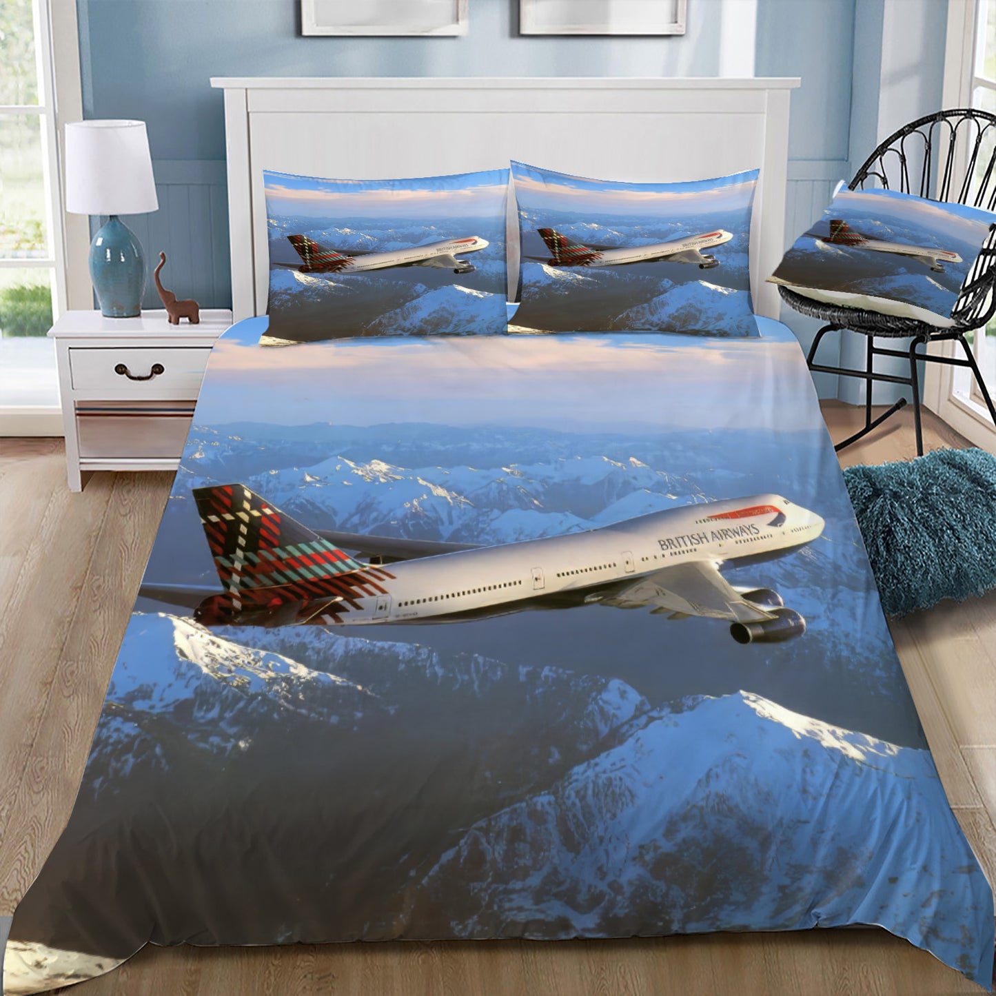 British Airways 747-400 Tartan Livery In Flight Livery Doona / Duvet Cover and 2 Pillow Slips