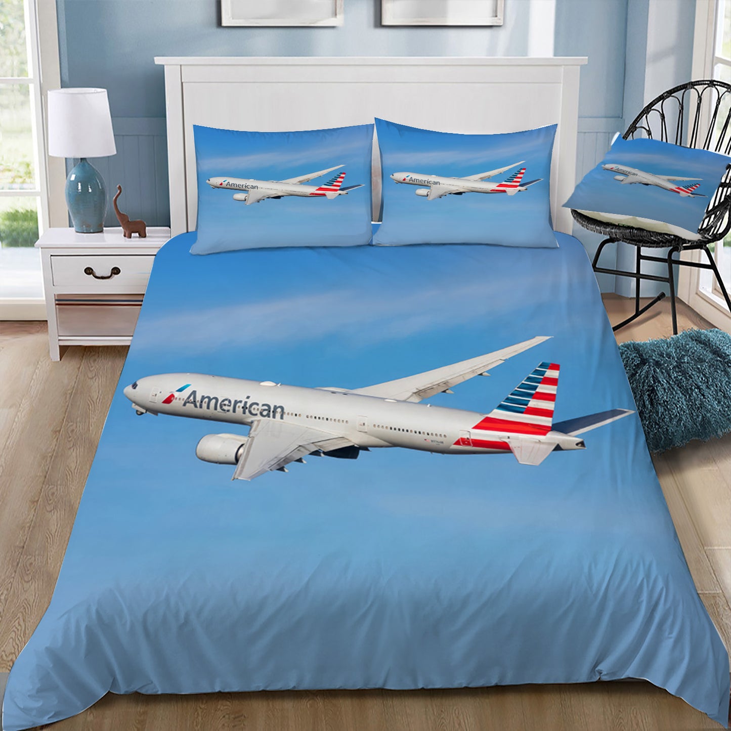 American Airlines 777-300 Doona / Duvet Cover and 2 Pillow Slips