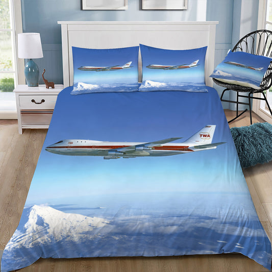 TWA Boeing 747-100 Doona / Duvet Cover and 2 Pillow Slips