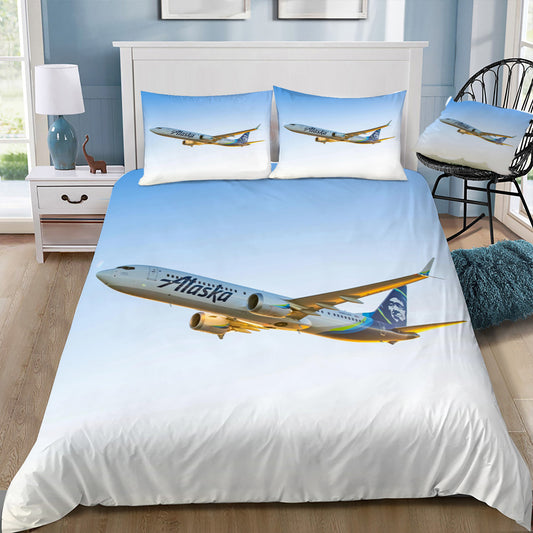 Alaska Airlines Boeing 737 Doona / Duvet Cover and 2 Pillow Slips