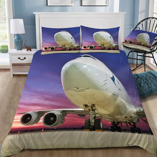 Cathay Pacific 747- Freighter at Dawn 2 Doona / Duvet Cover and 2 Pillow Slips