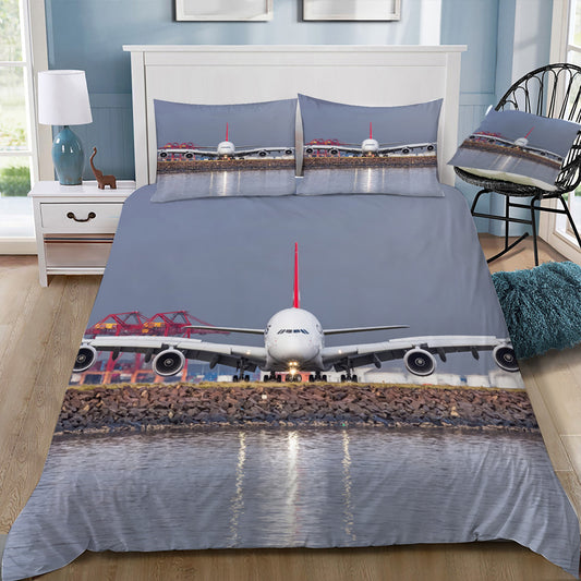 Qantas Airbus A380 Head On Doona / Duvet Cover and 2 Pillow Slips