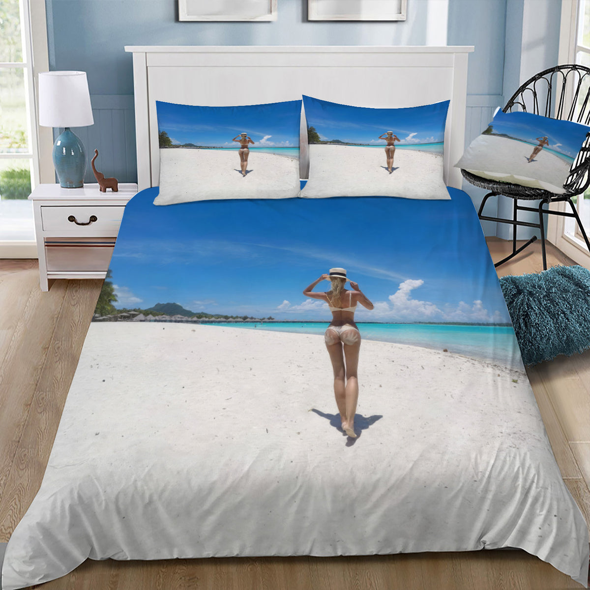 Stunning Beach Scene Duvet / Doona Cover and 2 Pillow Slips