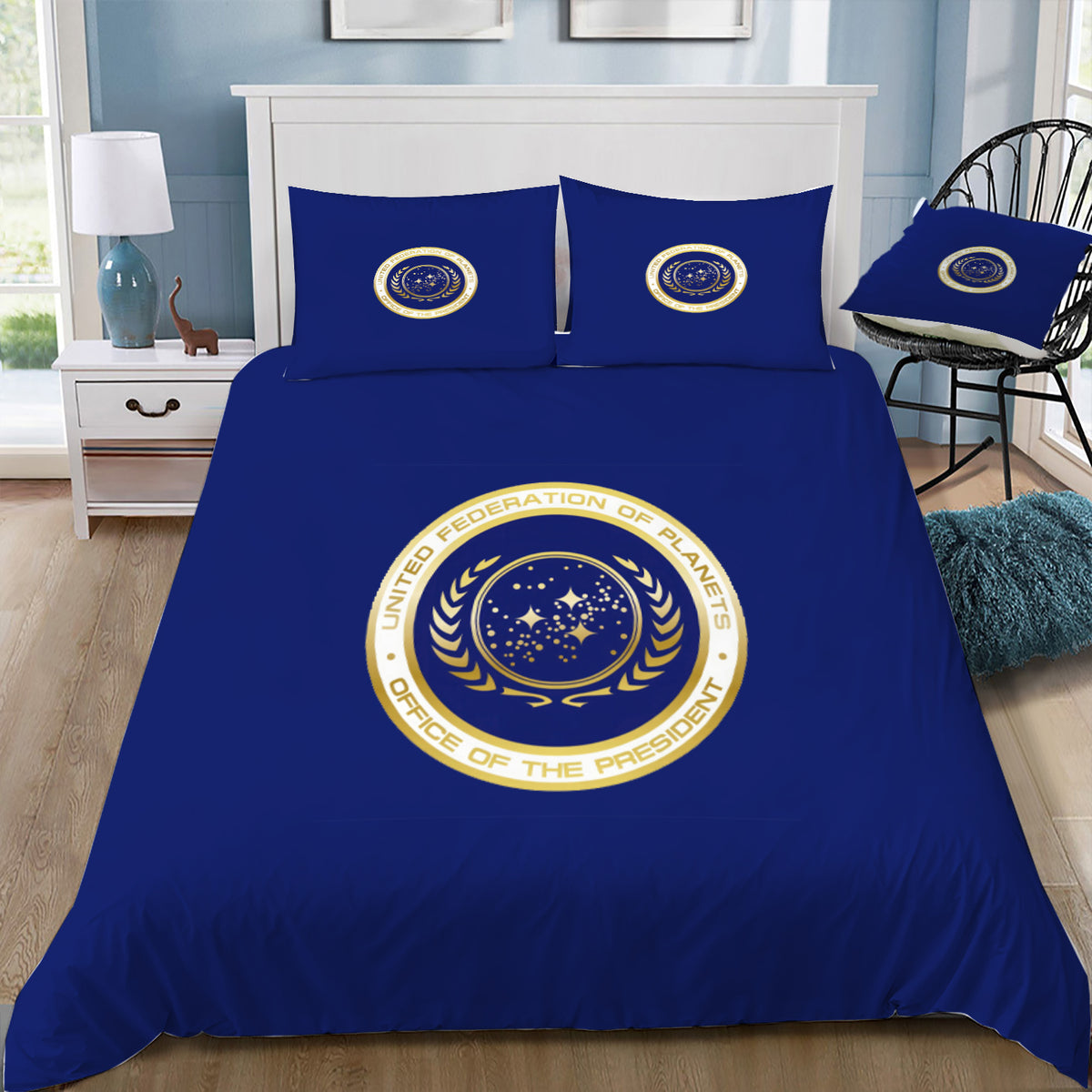 Star Trek United Federation of Planets Duvet / Doona Cover and 2 Pillow Slips