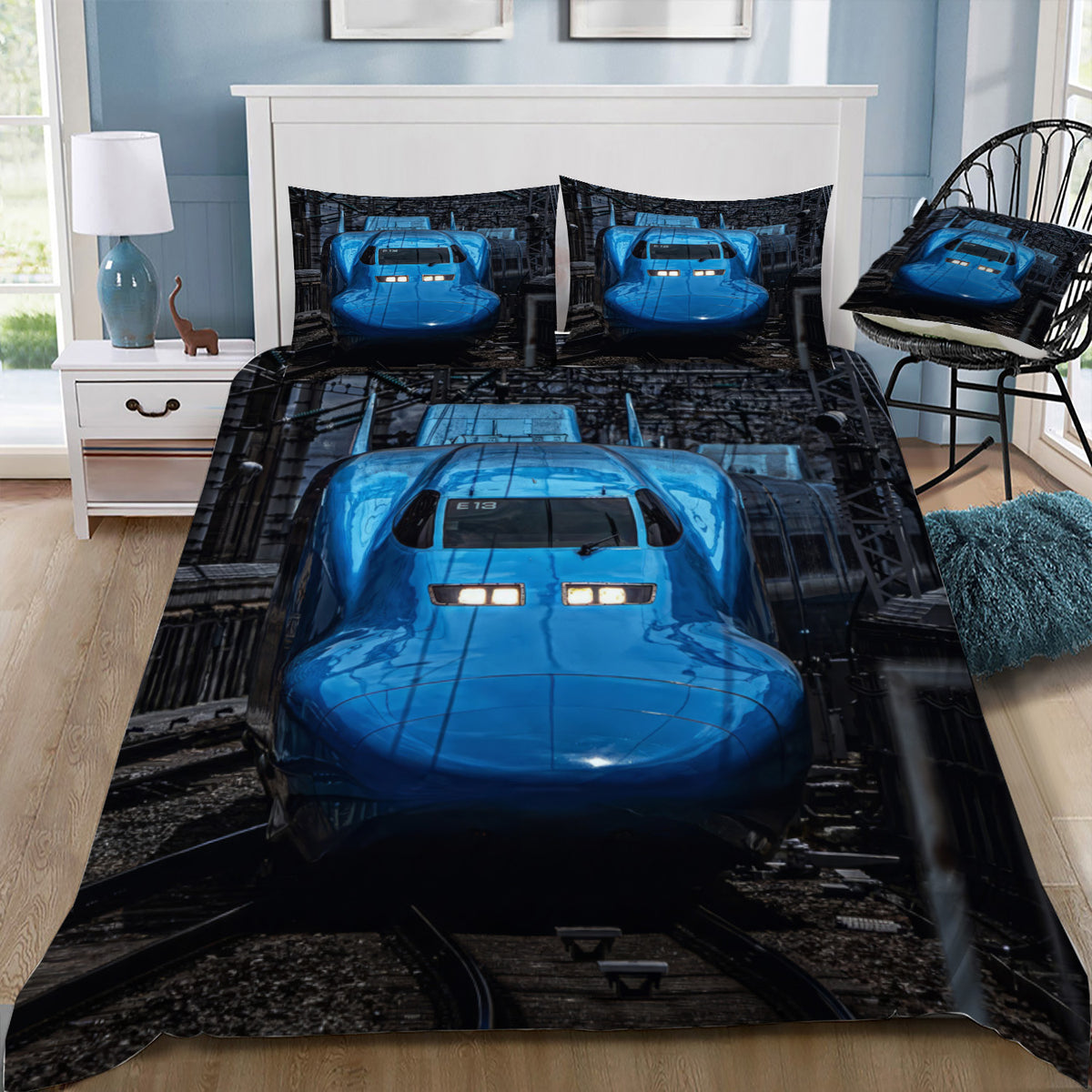 Shinkansen Bullet Train Japan Duvet / Doona Cover and 2 Pillow Slips