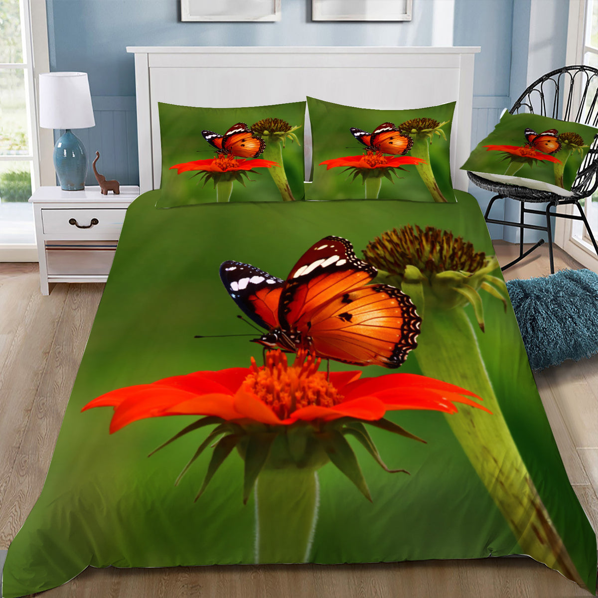 Butterfly 2 Duvet / Doona Cover and 2 Pillow Slips