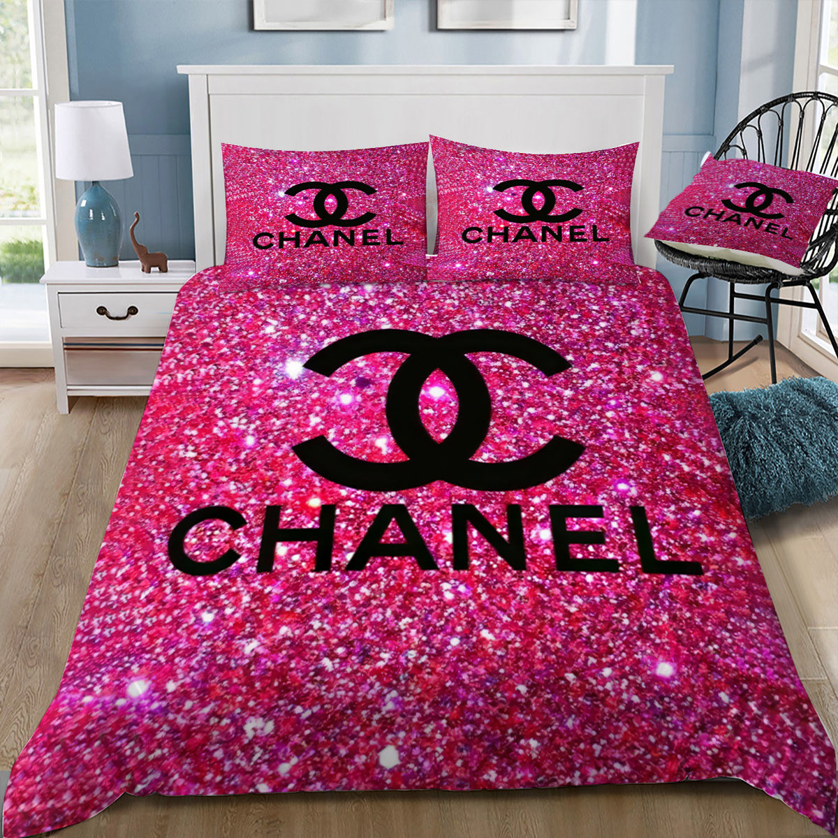 Chanel 3 Duvet / Doona Cover and 2 Pillow Slips