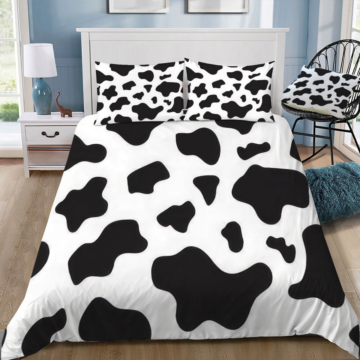Cow Pattern Print Duvet / Doona Cover and 2 Pillow Slips