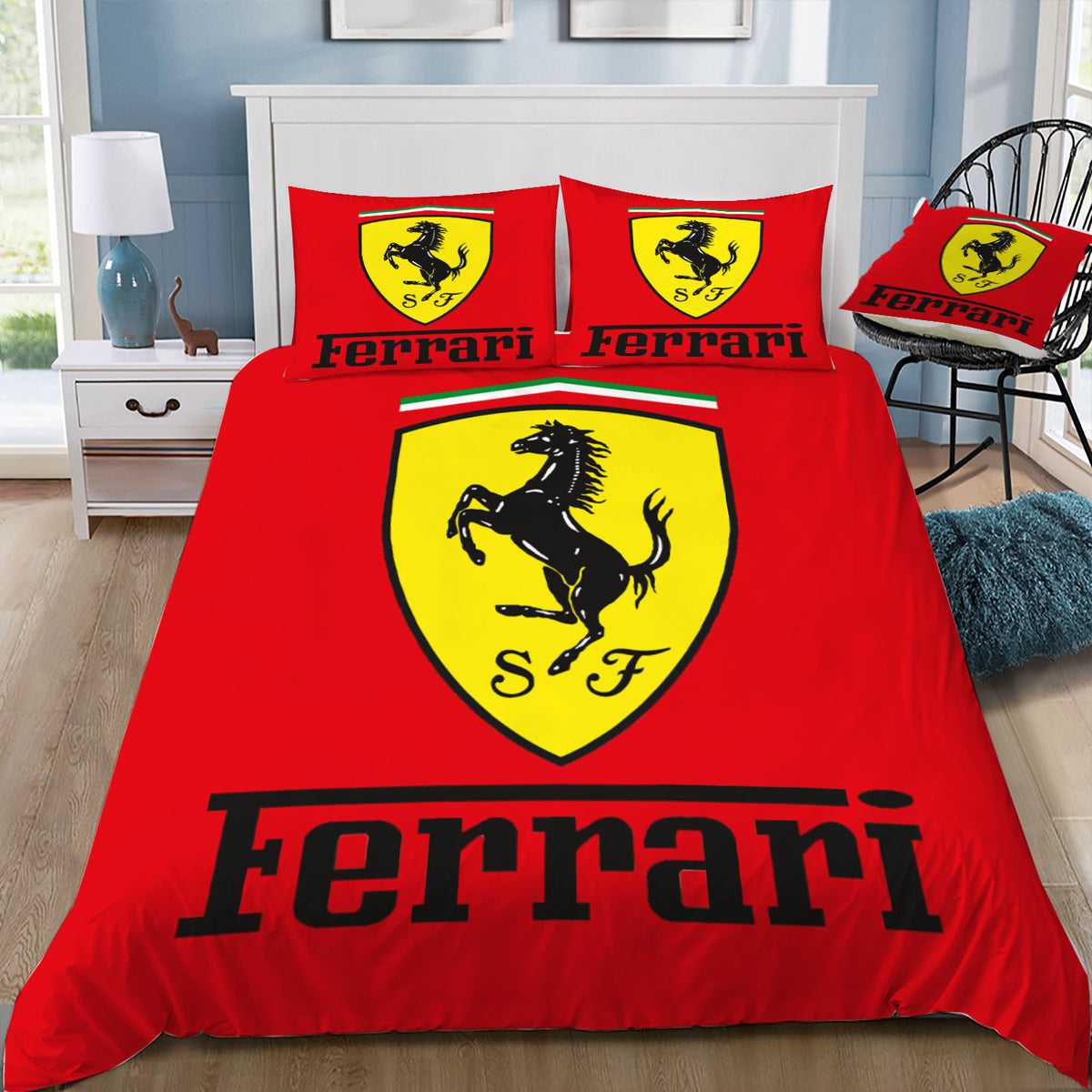 Ferrari Duvet / Doona Cover and 2 Pillow Slips