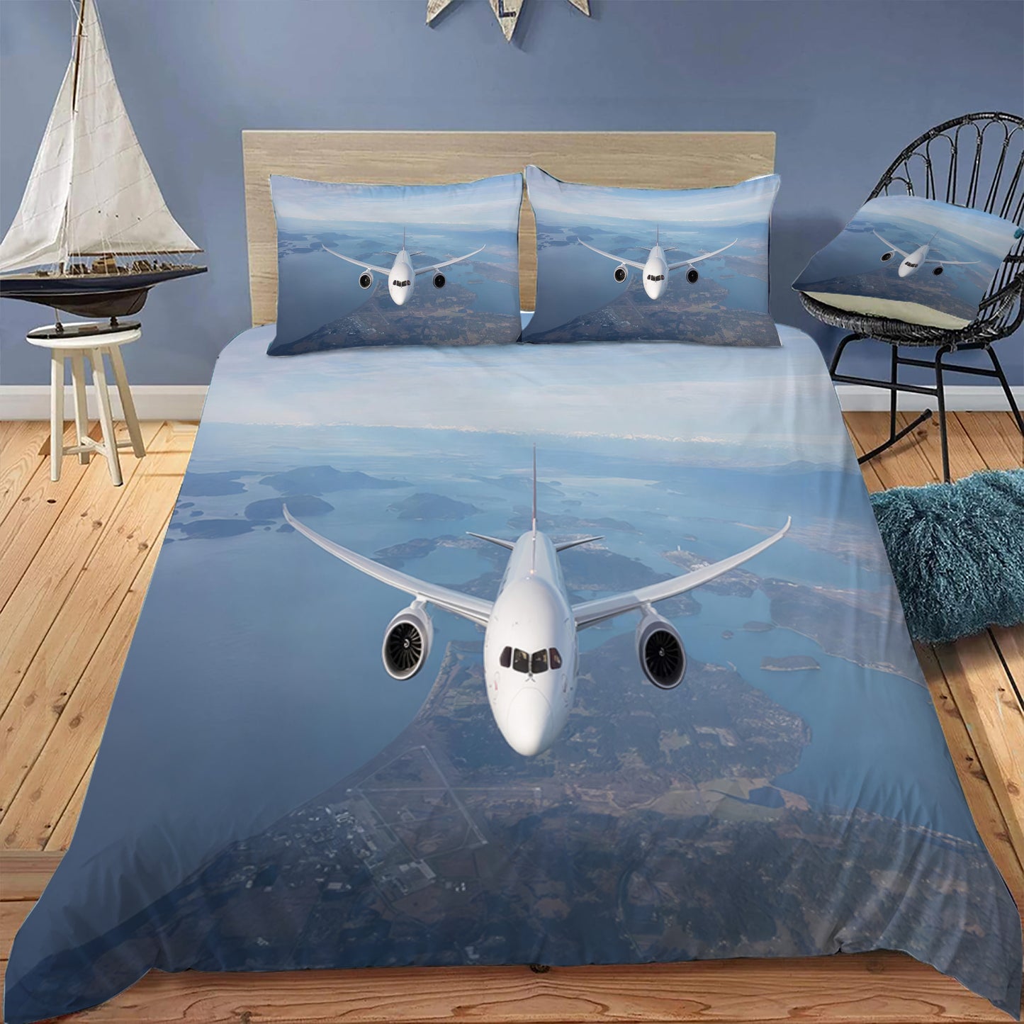 787 Head On In Flight Doona / Duvet Cover and 2 Pillow Slips