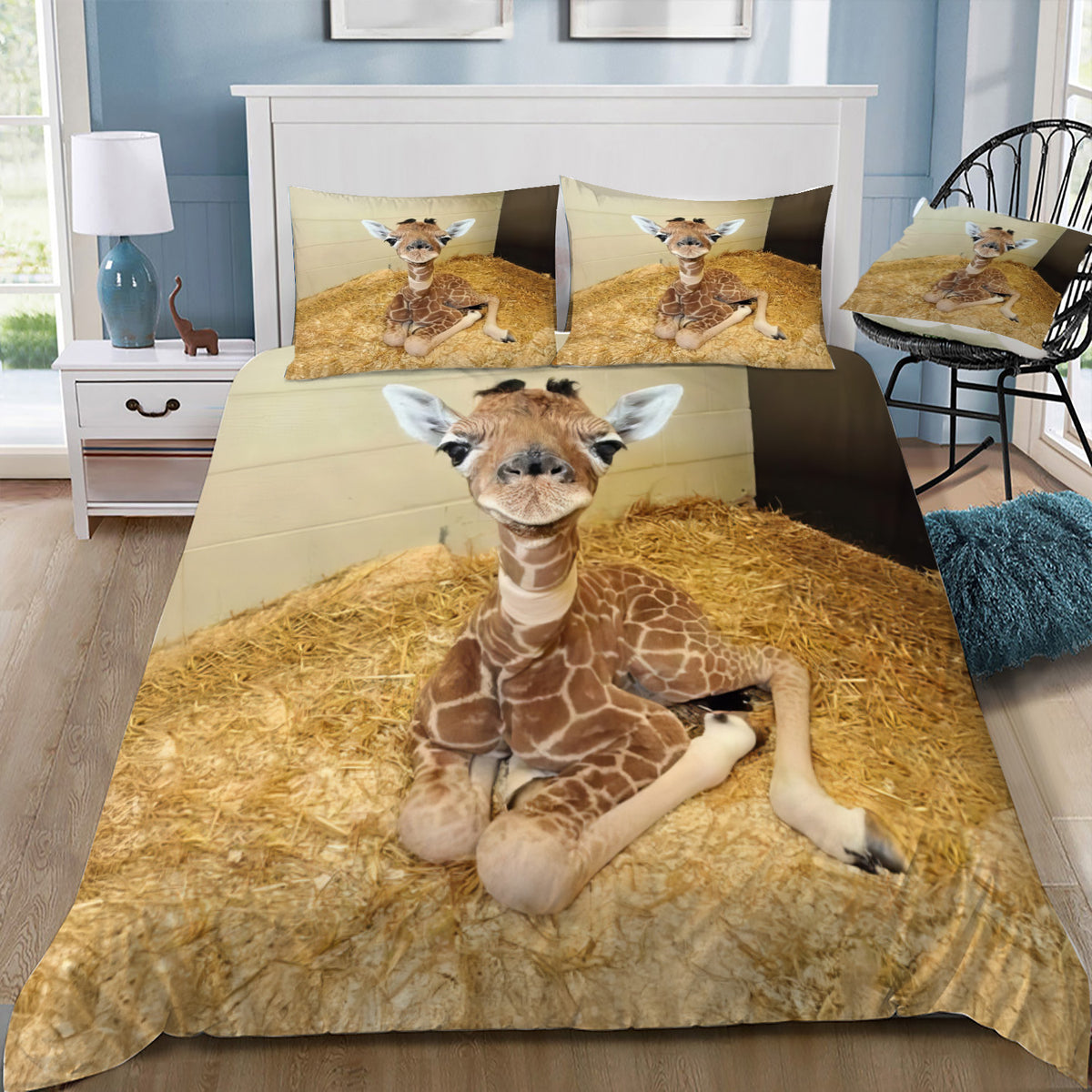 Baby Giraffe Duvet / Doona Cover and 2 Pillow Slips