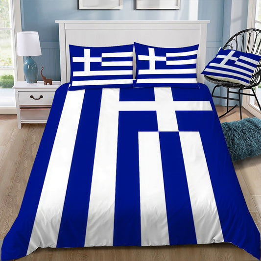 Greek National Flag Duvet / Doona Cover and 2 Pillow Slips