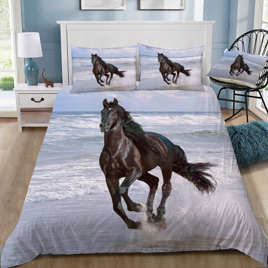 Horse Running Duvet / Doona Cover and 2 Pillow Slips