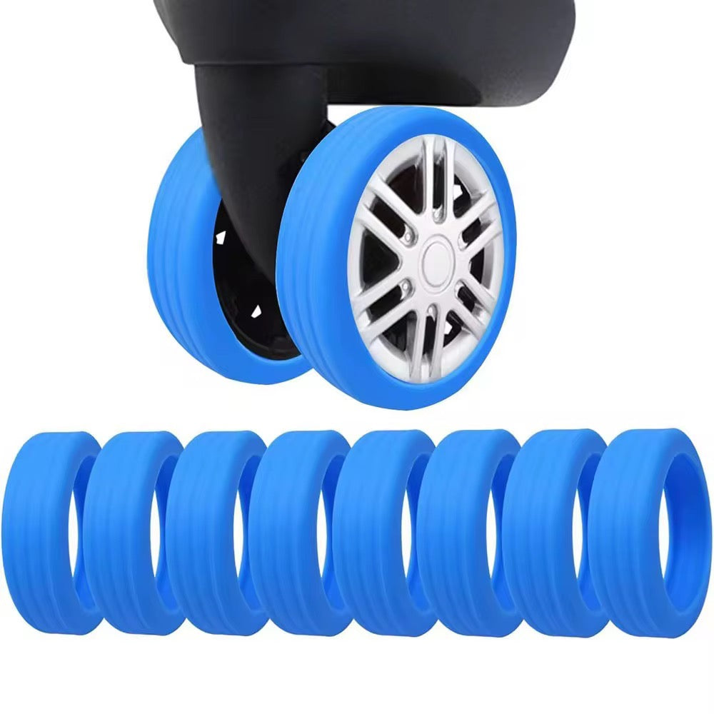 4/8 Pieces Set Silicone Luggage Protector Wheel Covers