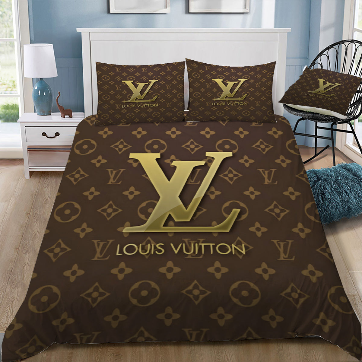 Louis Vuitton Duvet / Doona Cover and 2 Pillow Slips