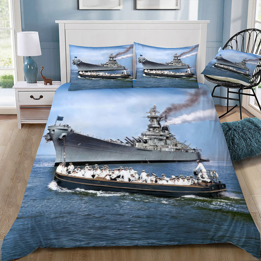The Mighty Missouri Battleship Doona / Duvet Cover and 2 Pillow Slips