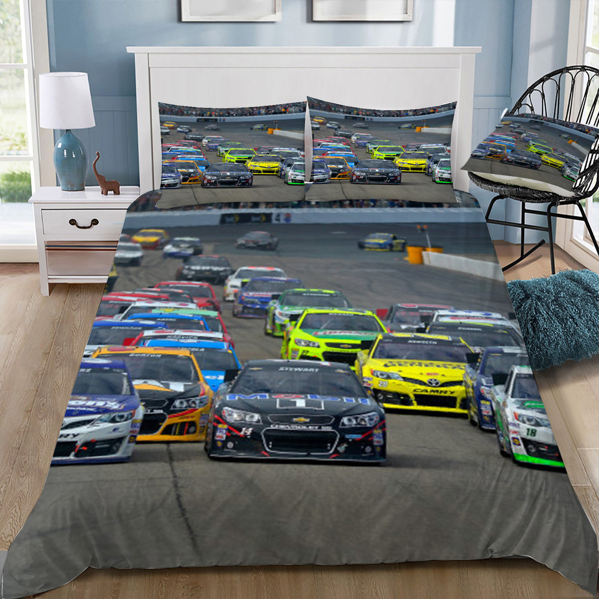 Nascar Race Duvet / Doona Cover and 2 Pillow Slips