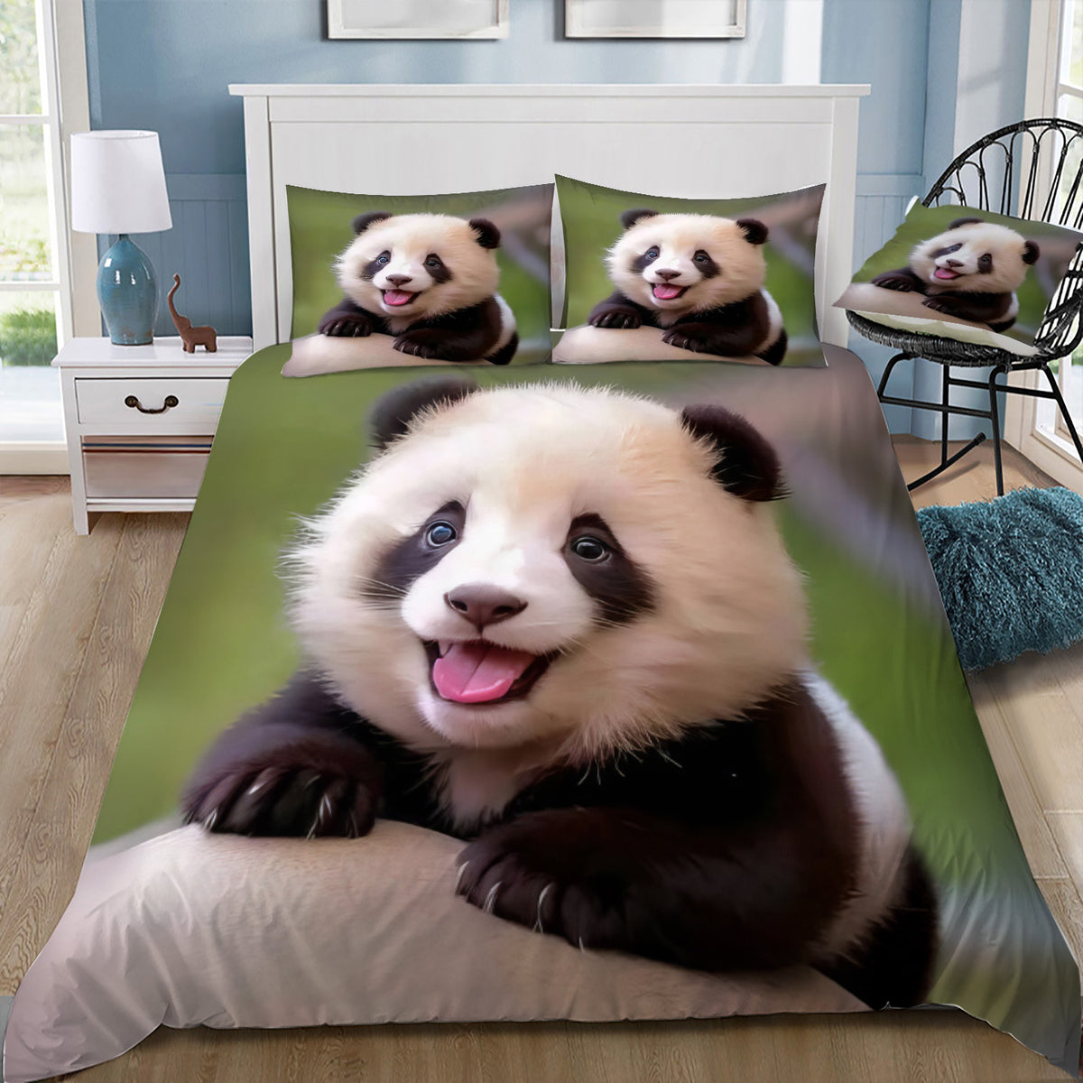 Baby Panda Bear Duvet / Doona Cover and 2 Pillow Slips