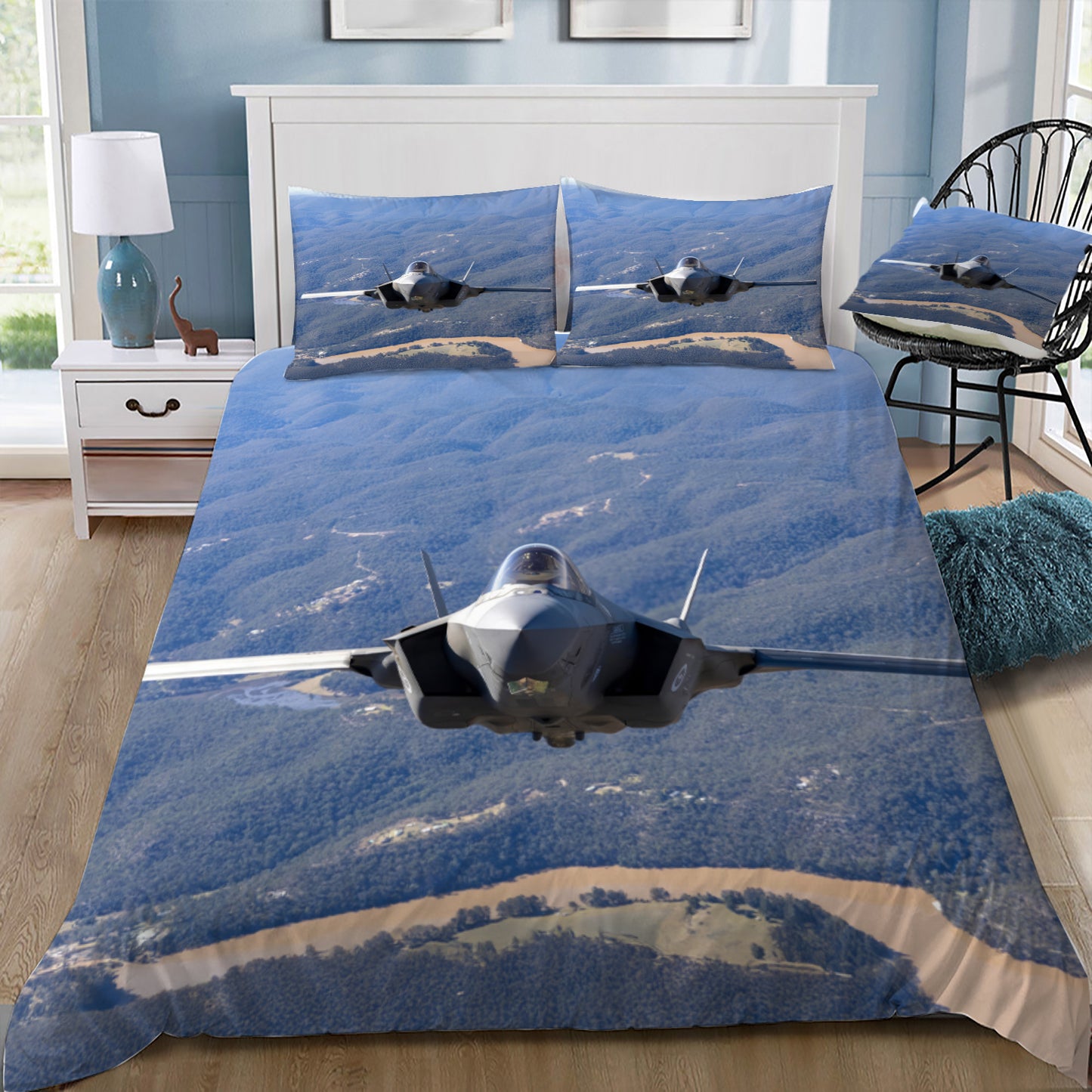 RAAF F-35 Head on In Flight Doona / Duvet Cover and 2 Pillow Slips