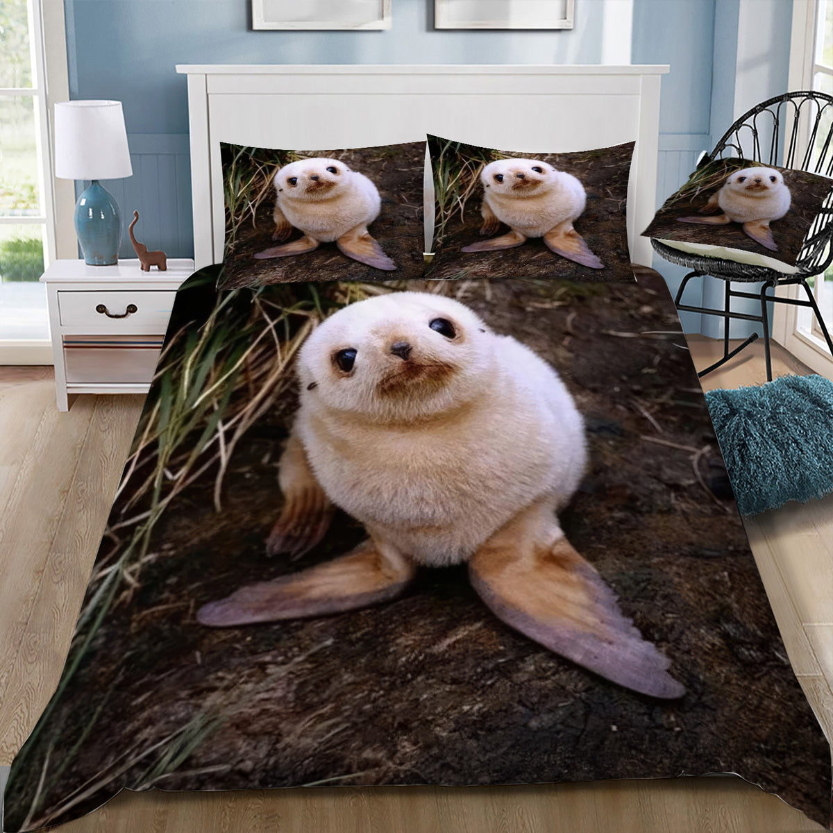 Baby Seal Pup Duvet / Doona Cover and 2 Pillow Slips