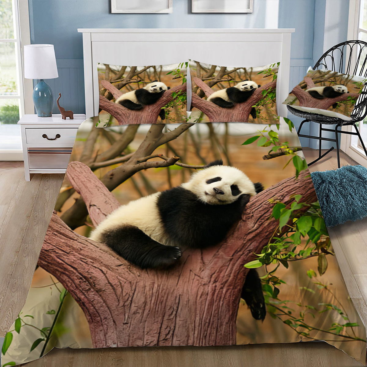 Panda Sleeping in a Tree Duvet / Doona Cover and 2 Pillow Slips