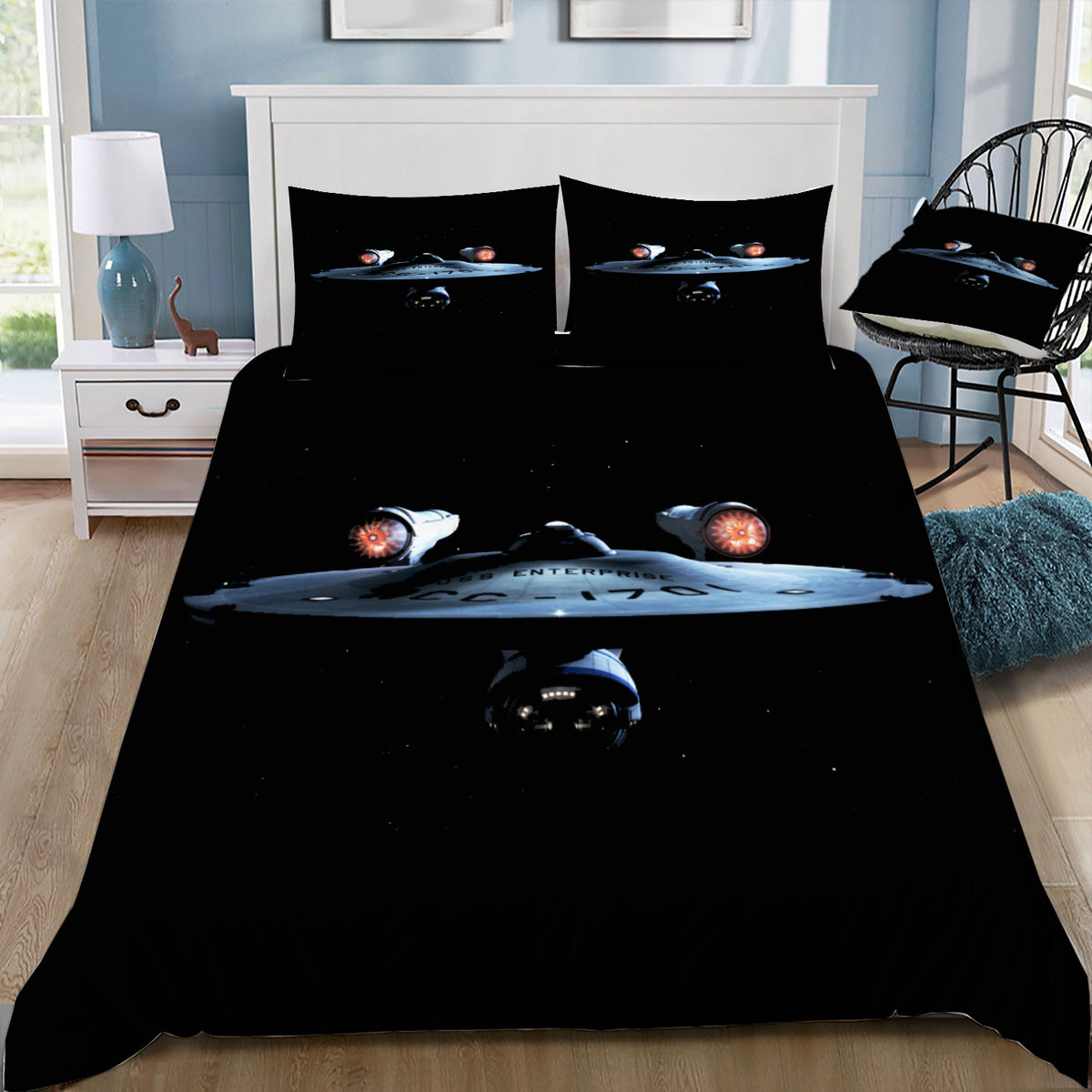 Star Trek Enterprise 1701 Duvet / Doona Cover and 2 Pillow Slips