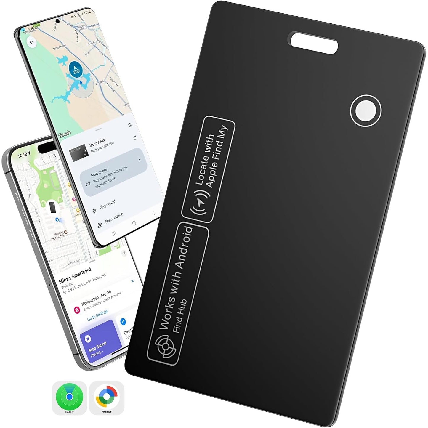 Smartcard GPS Credit Card Tracker suitable for both IOS and Android users