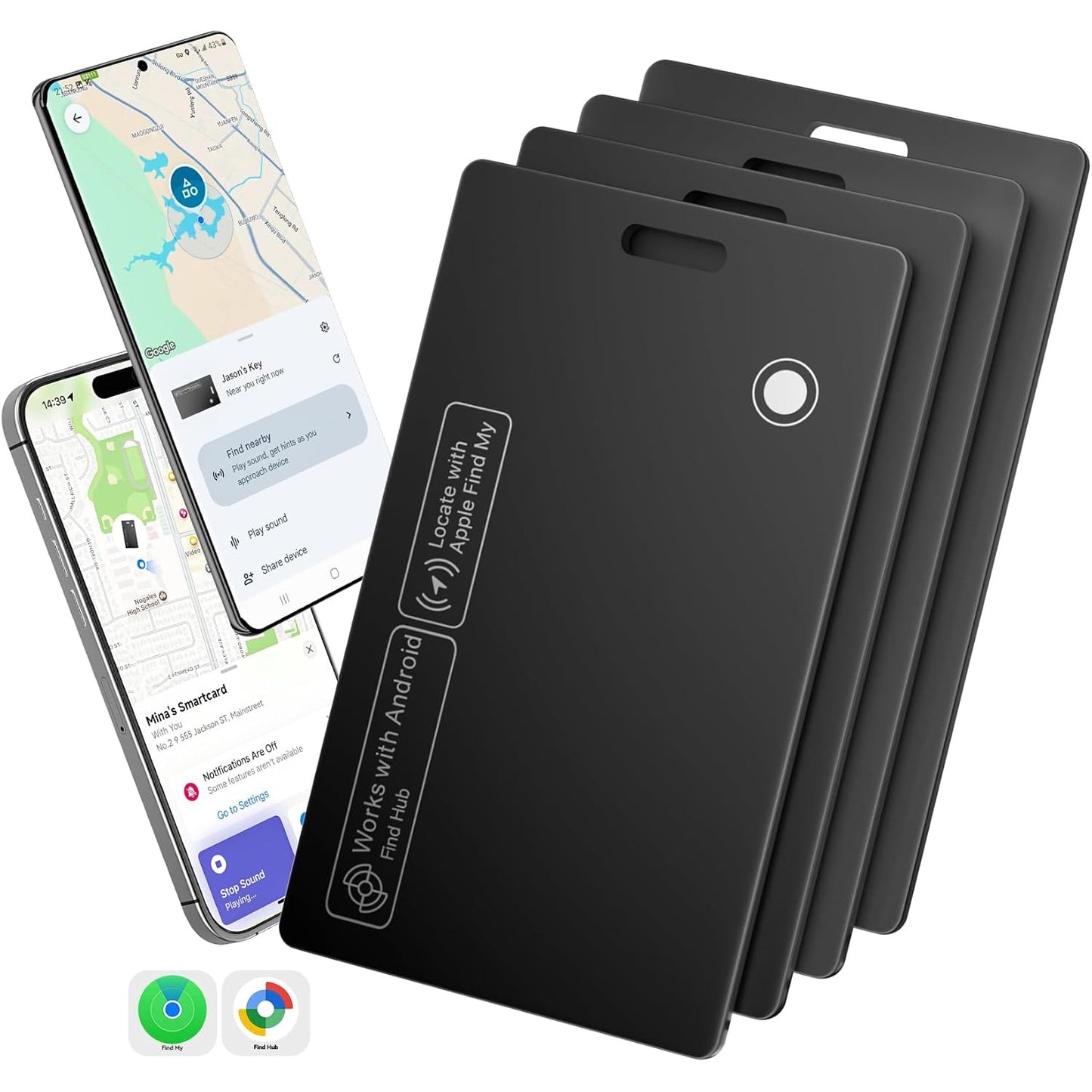 Smartcard GPS Credit Card Tracker suitable for both IOS and Android users
