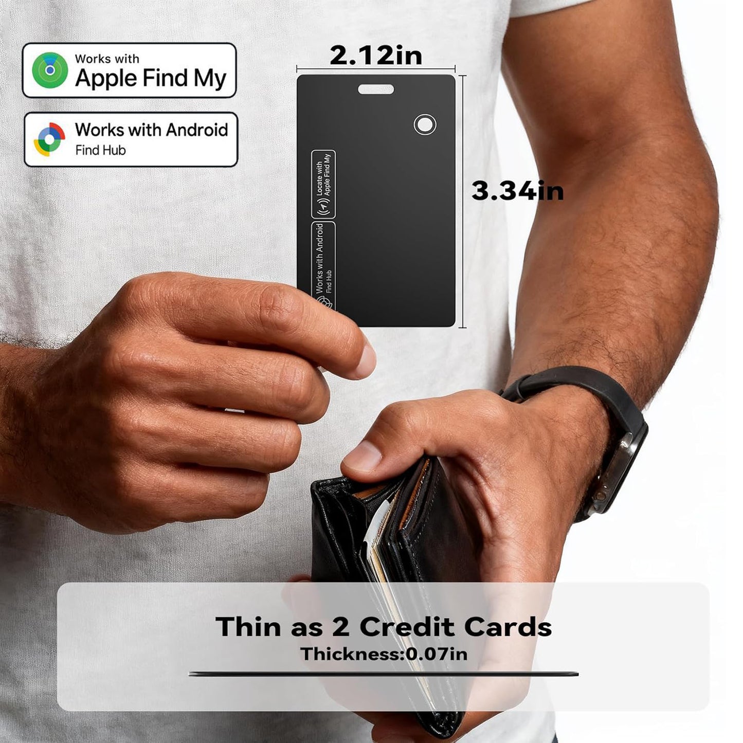 Smartcard GPS Credit Card Tracker suitable for both IOS and Android users