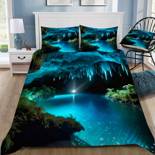 Waitomo Caves Glow Worms New Zealand 2 Duvet / Doona Cover and 2 Pillow Slips
